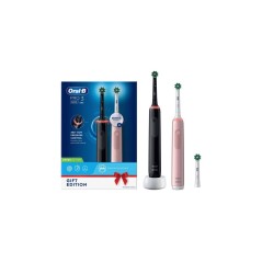 Oral-B Pro 3 3900N BlackPink - Effektiv Tandbørste med 2 Raktka | Optimal Rensning & Sund Mundhygiejne
