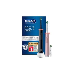 Oral-B Pro 3 3900N BlackPink - Effektiv Tandbørste med 2 Raktka | Optimal Rensning & Sund Mundhygiejne