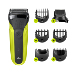 Braun Series 3 Shave&Style 300BT Barbermaskine Sort Grøn