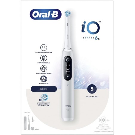 Køb Oral-B Eltandbørste iO 6S Hvid – Den Ultimative Tandplejeoplevelse!