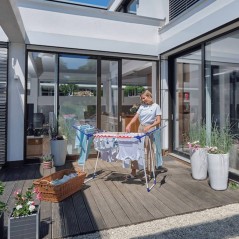 Leifheit Pegasus 150 Vingestativ Bl Hvid - Effektivt, Pladsbesparende og Stilrent Tørringstid!