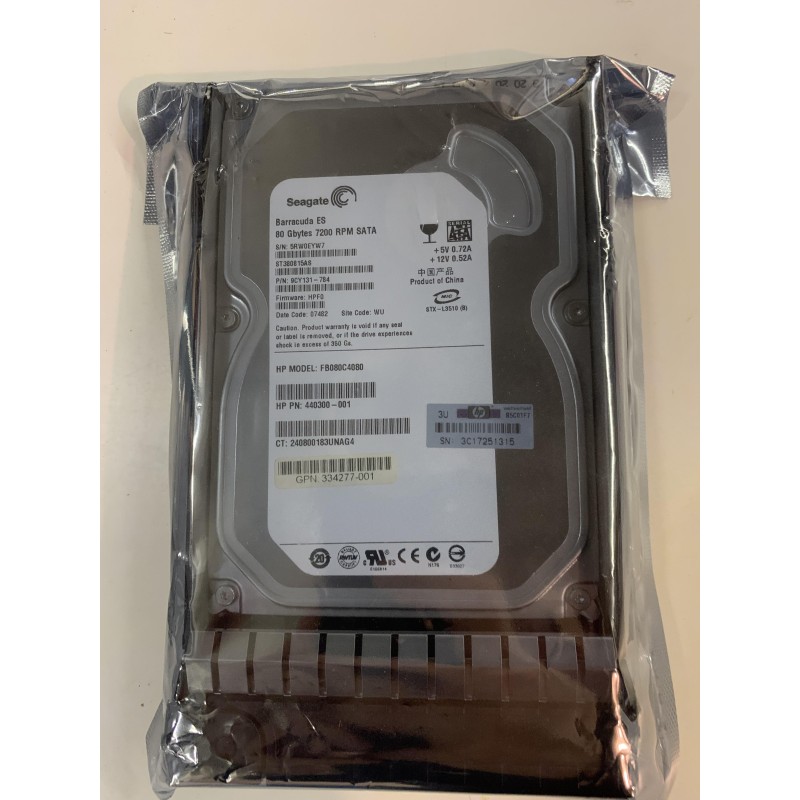 Hewlett Packard Enterprise 80GB, 7200 rpm, 3.5", SATA