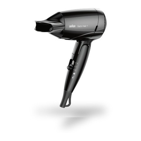 Braun HD130 Hårtørrer Sort - Effektiv, Stilren og Kompakt Tørrelse til Perfekt Frisurer