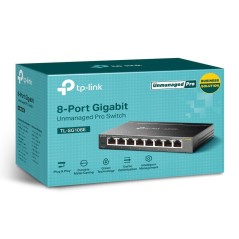 TP-Link TL-SG108E Administreret L2 Gigabit Ethernet Switch - Hurtig, Pålidelig og Effektiv Netværksløsning i Sort