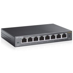 TP-Link TL-SG108E Administreret L2 Gigabit Ethernet Switch - Hurtig, Pålidelig og Effektiv Netværksløsning i Sort