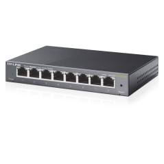 TP-Link TL-SG108E Administreret L2 Gigabit Ethernet Switch - Hurtig, Pålidelig og Effektiv Netværksløsning i Sort