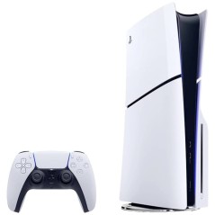 "Sony PlayStation 5 Slim - Sort/Hvid | 16GB GDDR6 | 448 GB/s AMD | Uovertruffen Gamingoplevelse"