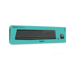 Logitech MK235 Trådløst Tastatur og Mus Sæt - Stilrent, Komfortabelt og Effektivt Arbejde!