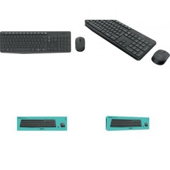 Logitech MK235 Trådløst Tastatur og Mus Sæt - Stilrent, Komfortabelt og Effektivt Arbejde!