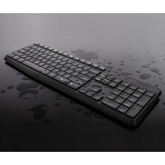 Logitech MK235 Trådløst Tastatur og Mus Sæt - Stilrent, Komfortabelt og Effektivt Arbejde!