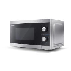 Køb Sharp Mikrowelle YC-MS01E-S - Effektiv, Stilren & Praktisk i Sølv - Varenummer: 4974019966489