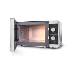 Køb Sharp Mikrowelle YC-MS01E-S - Effektiv, Stilren & Praktisk i Sølv - Varenummer: 4974019966489