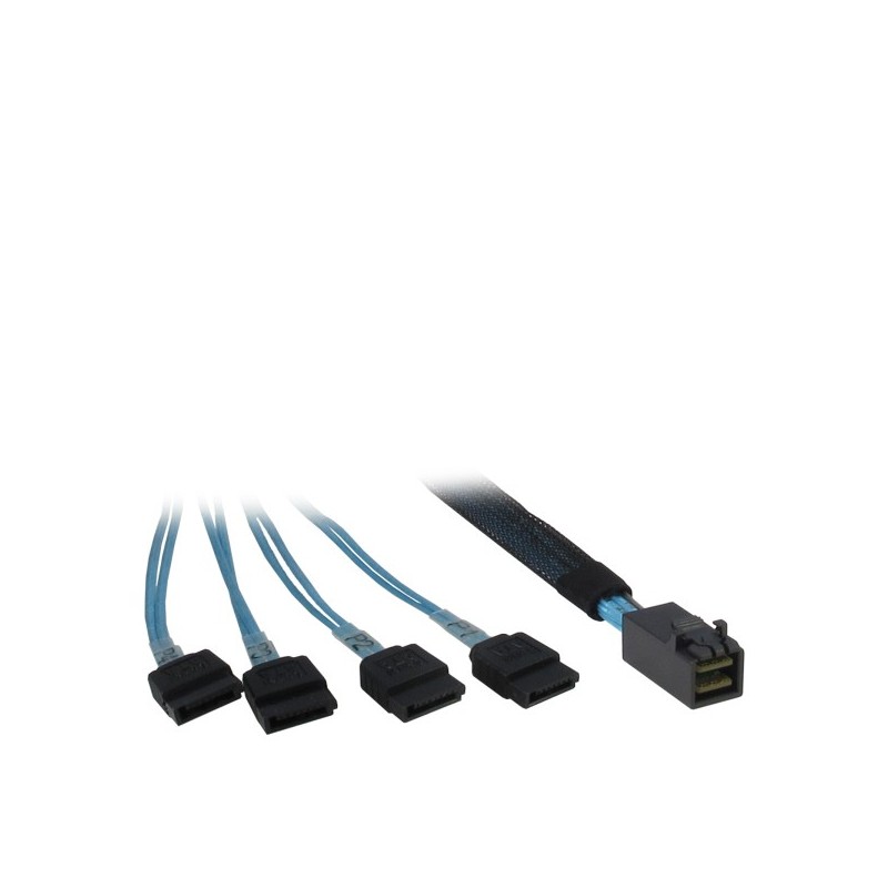 Inter-Tech Seriel ATA/SAS-kabel Sort Blå 50cm