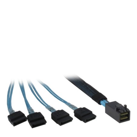 Inter-Tech Seriel ATASAS-kabel Sort Bl 50cm - Højkvalitets Dataoverførsel til Dit System!