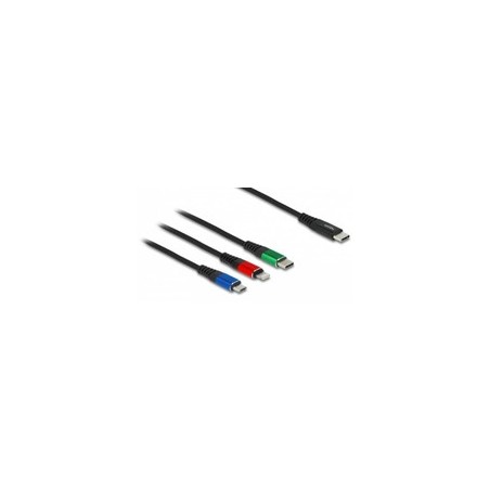 DeLOCK 3 i 1 Sort - Firkantet Multilader med Effektivitet og Elegance | Varenummer: 4043619868209