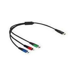 DeLOCK 3 i 1 Sort - Firkantet Multilader med Effektivitet og Elegance | Varenummer: 4043619868209