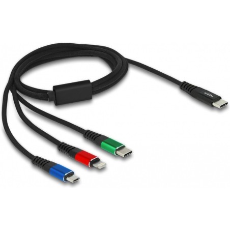 Køb DeLOCK 3 i 1 Sort - Multifunktionel Adapter til Alle Dine Behov | Varenummer: 4043619865963