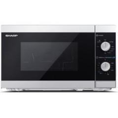 Sharp 2-in-1 Mikrowave YC-MG01E-S - Alsidig og Effektiv Sølv Mikrobølgeovn til Perfekt Madlavning