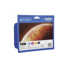 Brother LC 1100HY Value Pack Sort Gul Cyan Magenta Blæk