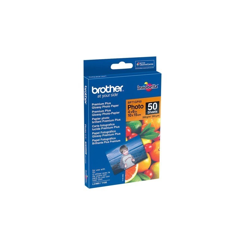 Brother BP Fotopapir 100 x 150 mm 50ark Brother BP Fotopapir 100 x 150 mm 50ark