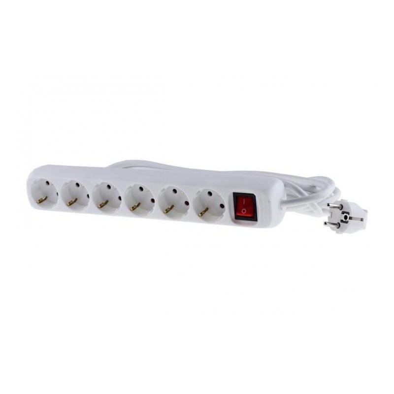 Mercodan Schuko power strip with 6 Mercodan Schuko power strip with 6