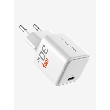 Cabletime USB-C GaN oplader, 30W, Hvid