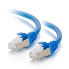 Mercodan KAT6A S/FTP 3,0m, Blå, Patchkabel, Haloge, nfri LSZH, AWG26, CU Kobber