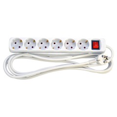 Mercodan 6-outlet Schuko power strip,