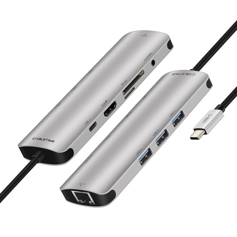 Cabletime USB-C Hub, 3.0, USB-C: Han -