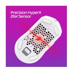 HyperX Pulsefire Haste 2 Optisk Trådløs Kablet Hvid