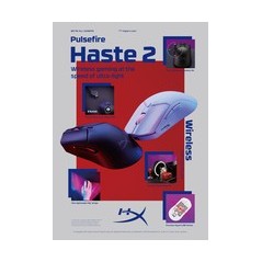 HyperX Pulsefire Haste 2 Optisk Trådløs Mus - Hvid | Hurtig, Præcis & Komfortabel Gamingoplevelse!