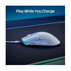 HyperX Pulsefire Haste 2 Optisk Trådløs Mus - Hvid | Hurtig, Præcis & Komfortabel Gamingoplevelse!
