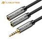 Cabletime Minijack Y splitter, 3,5mm, Cabletime Minijack Y splitter, 3,5mm,