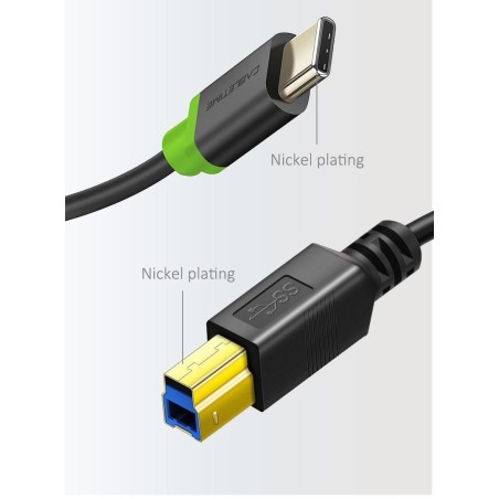 Cabletime USB 3.0 kabel, 2,0m, USB-C: - USB 3.0 kabel