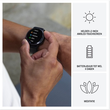 "Garmin Vivoactive 5 42 mm Sort Sportsur - Optimal Fitness Tracker til Aktiv Livsstil"