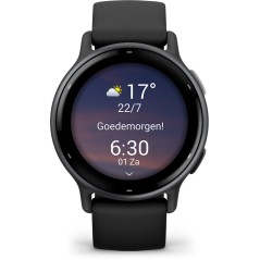 "Garmin Vivoactive 5 42 mm Sort Sportsur - Optimal Fitness Tracker til Aktiv Livsstil"