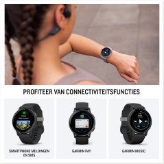 "Garmin Vivoactive 5 42 mm Sort Sportsur - Optimal Fitness Tracker til Aktiv Livsstil"