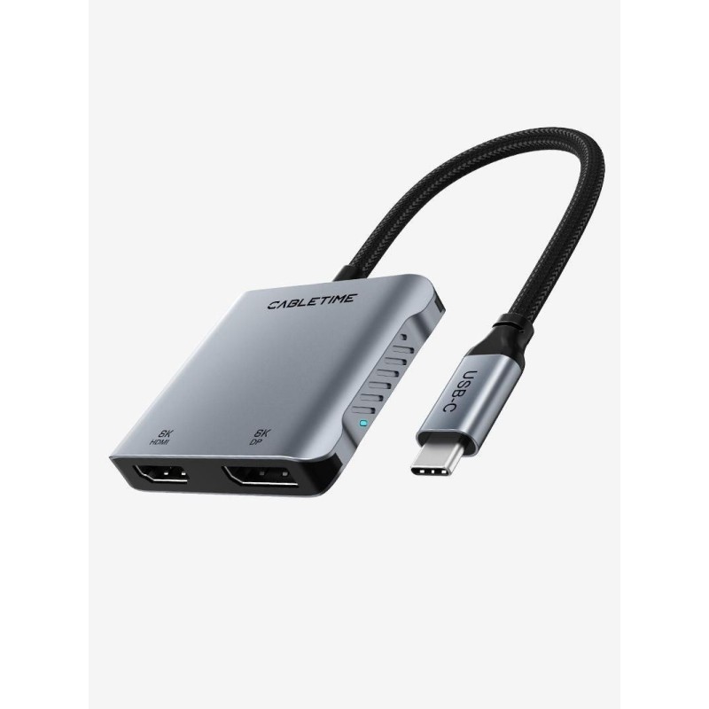 Cabletime 8K USB C Til HDMI DP HUB