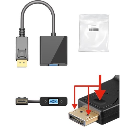 Goobay DisplayPort til VGA Adapter 0,15m - 1080p 60Hz | Høj Kvalitet & Optimal Ydelse