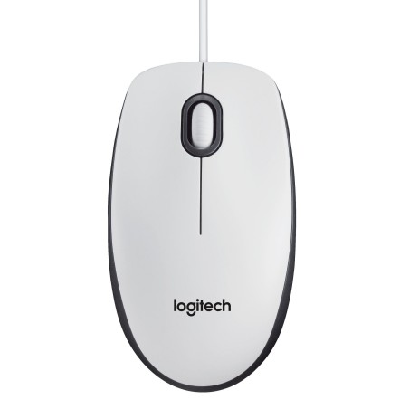 Logitech M100, Corded mouse,White - 910-001603