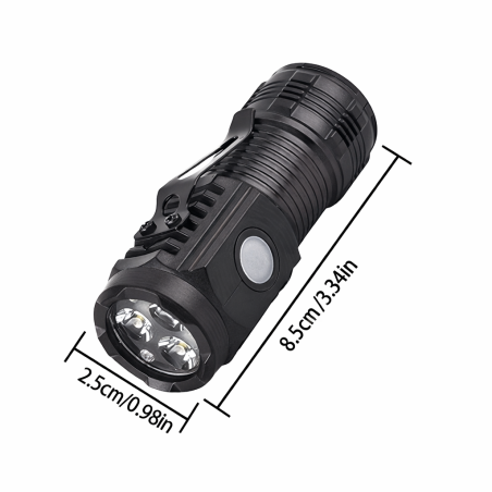 Mini LED Lommelygte | USB-C, Magnet & Klips – UltraShop