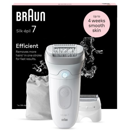 Braun Silk-épil 7 SE7-041 Epilator Grå Sølv Hvid