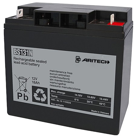 "Effektivitet og Ydeevne: Aritech Battery 12 V 18 Ah 2PK - BS131N"