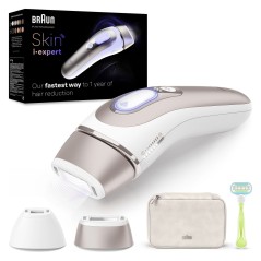 Braun Skin i-expert PL7147 Hårfjernelsessystem - Guld/Hvid | Effektiv, Skånsom og Stilren Hårfjerning