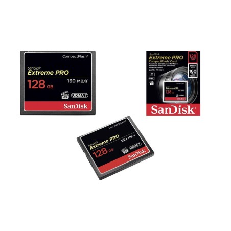 SanDisk Extreme Pro CompactFlash-kort 128GB 160MB/s - Hurtig, Pålidelig Lagring til Professionelle Fotografier!