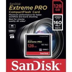 SanDisk Extreme Pro CompactFlash-kort 128GB 160MB/s - Hurtig, Pålidelig Lagring til Professionelle Fotografier!