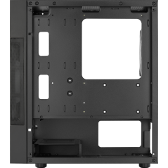 AeroCool Atomic Lite Tower Micro ATX - Elegant Sort Design til Optimal Kylning og Bedre PC-ydelse!