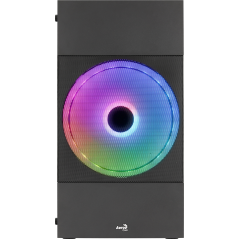 AeroCool Atomic Lite Tower Micro ATX - Elegant Sort Design til Optimal Kylning og Bedre PC-ydelse!