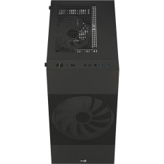 AeroCool Atomic Lite Tower Micro ATX - Elegant Sort Design til Optimal Kylning og Bedre PC-ydelse!