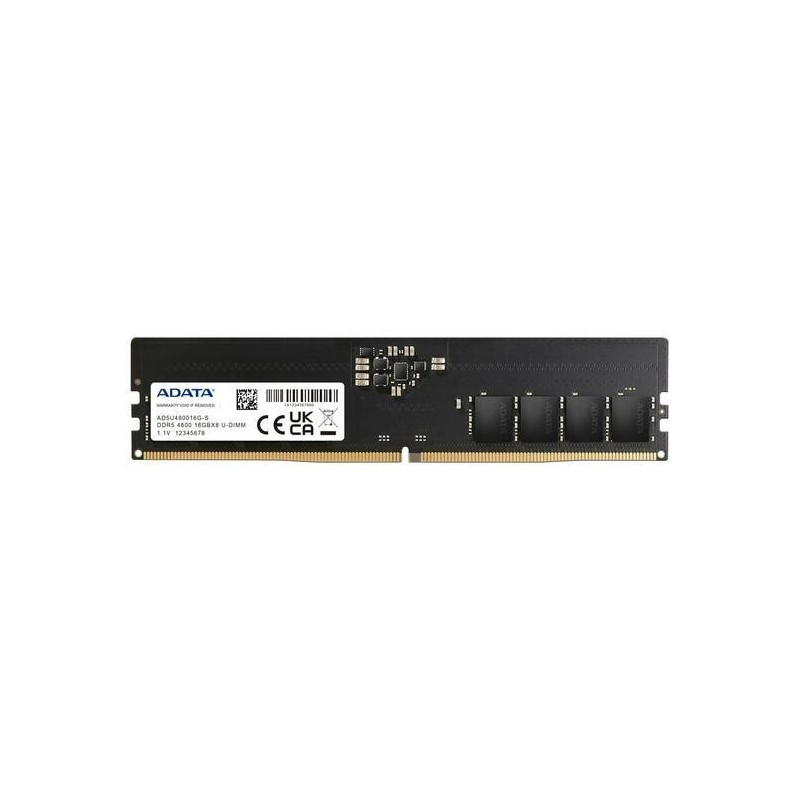 ADATA DDR5 SDRAM 16GB CL40 On-die ECC DIMM 288-PIN ADATA DDR5 SDRAM 16GB CL40 On-die ECC DIMM 288-PIN